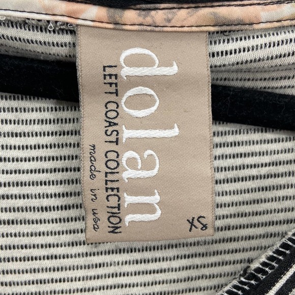 ANTHROPOLOGIE Dolan Black White Stripe Cowl Neck Long Sleeve Top Size XS - Picture 5 of 6